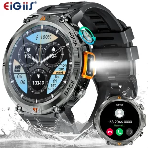Bluetooth Smartwatch for Men with Health Monitor Heart Rate