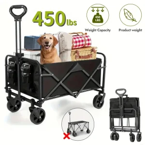 Foldable Wagon, 330/450LB Heavy Duty Foldable Utility Wagon