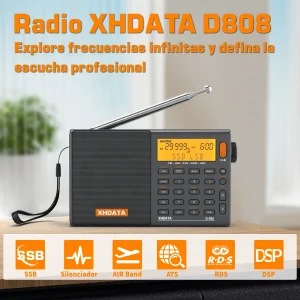 Portable Multiband Radio Receiver Long Range Reception Rechargeable Battery