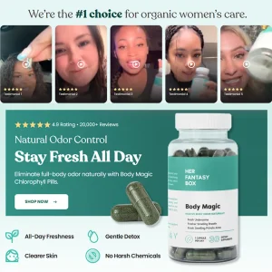 Chlorophyll Capsules For Body Odor, Detox & Digestion Support